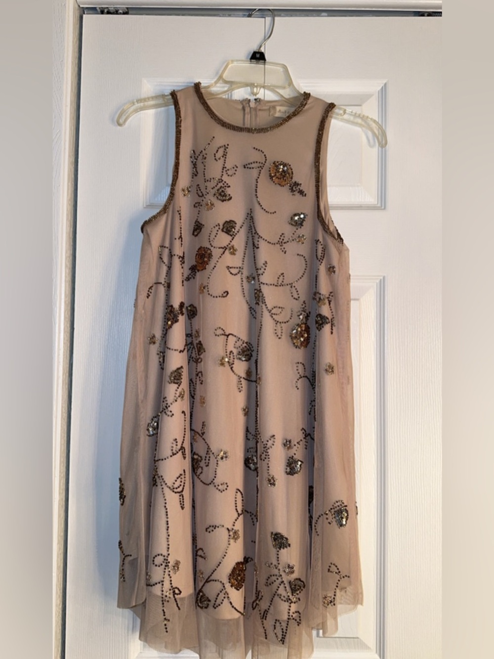 Altar'd State Blush Beaded Swing Dress